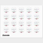 Sticker Rond Fête de mariage floral rustique Favoriser Sanitize (Feuille)