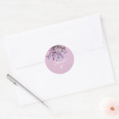 Sticker Rond Fête de Mariage Florale (Enveloppe)
