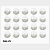 Sticker Rond Fête de mariage Forest Adventure (Feuille)