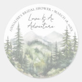 Sticker Rond Fête de mariage Forest Adventure (Devant)