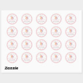 Sticker Rond Fête de Mariage Glace Royale (Feuille)