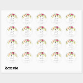 Sticker Rond Fête de mariage Greenery Floral Sip Sip Hooray (Feuille)