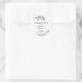 Sticker Rond Fête de mariage Greenery Gold (Sac)