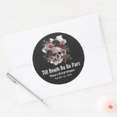 Sticker Rond Fête de Mariage Halloween Jusque la Mort Nous Sépa (Enveloppe)