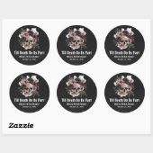 Sticker Rond Fête de Mariage Halloween Jusque la Mort Nous Sépa (Feuille)