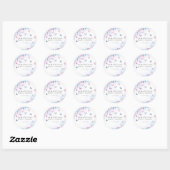 Sticker Rond Fête de Mariage Il Me Donne Des Papillons (Feuille)