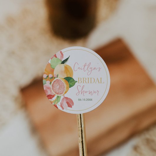 Sticker Rond Fête de mariage Main Squeeze 