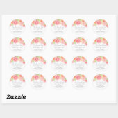 Sticker Rond Fête de mariage Main Squeeze Citrus (Feuille)