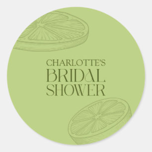 Sticker Rond Fête de mariage minimaliste et lumineuse aux agrum
