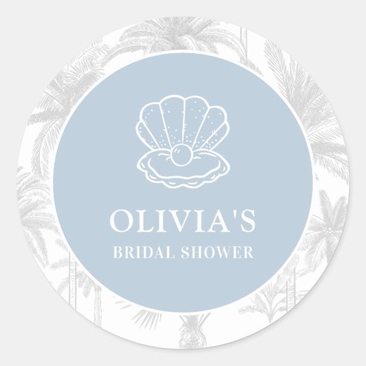 Sticker Rond Fête de mariage moderne nautique Cowgirl Côtière (Devant)