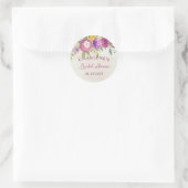 Sticker Rond Fête de mariage Mulberry et Ivory Dream (Sac)