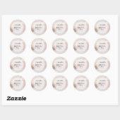 Sticker Rond Fête de mariage pailletée (Feuille)