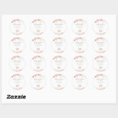 Sticker Rond Fête de mariage Petal et Prosecco (Feuille)