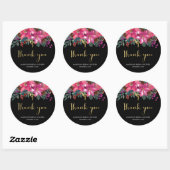 Sticker Rond Fête de mariage Poinsettia Rose Noël  (Feuille)