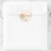 Sticker Rond Fête de mariage remerciement fleur élégante d'auto (Sac)