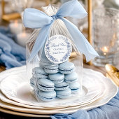 Sticker Rond Fête de Mariage Remerciements Floraux Élégants