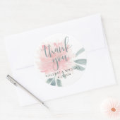 Sticker Rond Fête de mariage rose vif (Enveloppe)