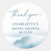 Sticker Rond Fête de mariage sur la plage océane  (Devant)