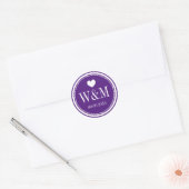 Sticker Rond Fête de mariage violette privilégiez les sceaux et (Enveloppe)