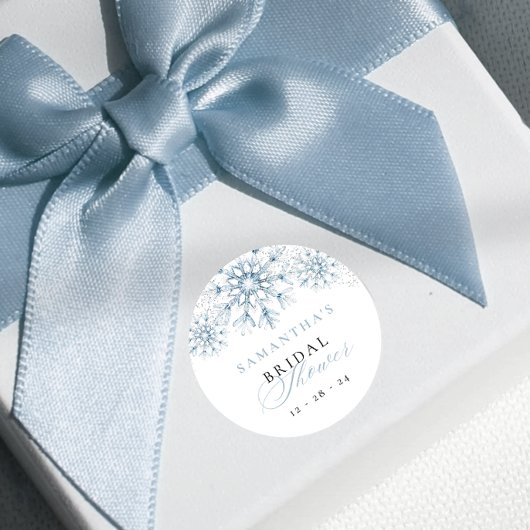 Sticker Rond Fête de Mariée Snow in Love