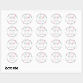 Sticker Rond Fête de naissance de jumeaux (Feuille)