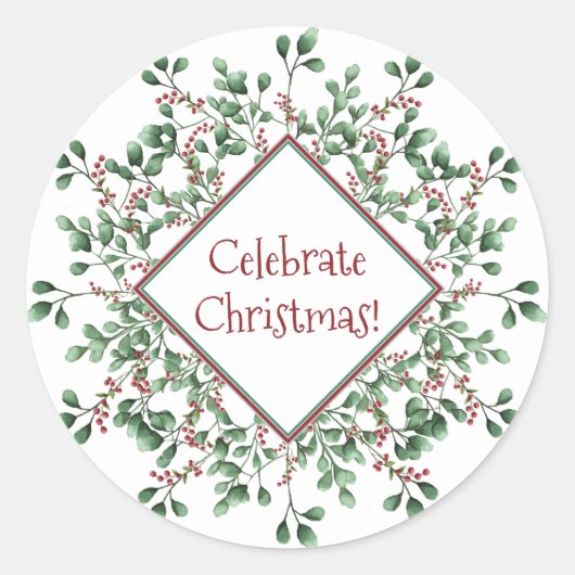 Sticker Rond Fête de Noël - (Devant)