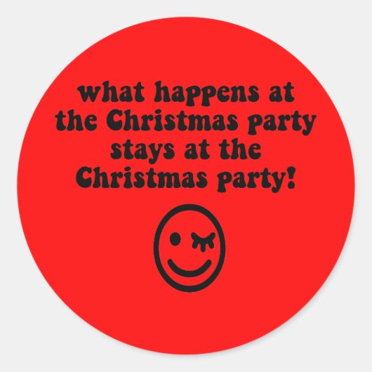 Sticker Rond Fête de Noël amusante (Devant)