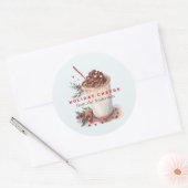 Sticker Rond Fête de Noël Café Mingle (Enveloppe)