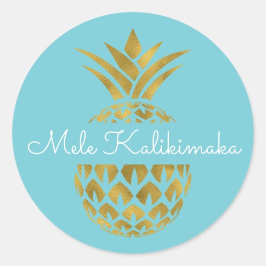 Sticker Rond Fête de Noël de Mele Kalikimaka (Devant)