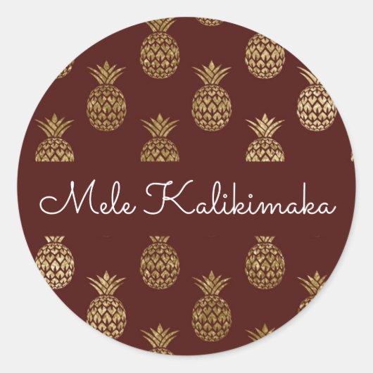 Sticker Rond Fête de Noël de Mele Kalikimaka (Devant)
