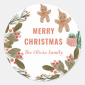 Sticker Rond Fête de Noël des cookies (Devant)