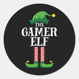 Sticker Rond Fête de Noël du groupe Elf Matching Family