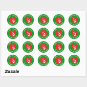 Sticker Rond Fête de Noël moche Sweat CUSTOM (Feuille)
