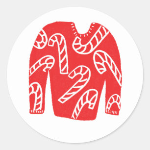 Sticker Rond Fête de Noël moche Sweat CUSTOM