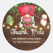 Sticker Rond Fête de Noël personnalisée (Devant)