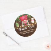 Sticker Rond Fête de Noël personnalisée (Enveloppe)