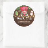 Sticker Rond Fête de Noël personnalisée (Sac)