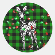 Fête de Noël Zebra, couronne rouge verte