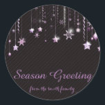 Sticker Rond Fête de Parties scintillant Black Christmas Gold F<br><div class="desc">Voici l'autocollant de Noël Black Gold Faux Parties scintillant Festive pour Noël. Idéal pour vos cadeaux de vacances.</div>