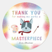 Fête de peinture colorée Chien chiot Anniversaire