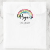 STICKER ROND FÊTE DE PLANCHE, NAVIGATEUR, ANNIVERSAIRE EN COULE (Sac)