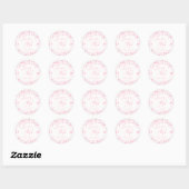 Sticker Rond Fête de Saint-Valentin pour Mariage (Feuille)