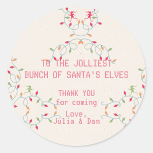 Sticker Rond Fête de vacances de Noël pour les amis Jolmost Bun