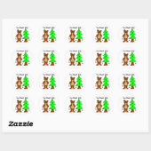 Sticker Rond Fête d'élagage d'arbre (Feuille)