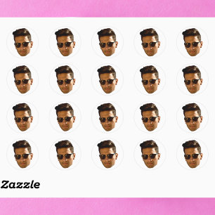 Sticker Rond Fête d'enterrement de vie de jeune fille avec déco