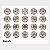 Sticker Rond Fête d'épidémie de zombies avec biohazard (Feuille)