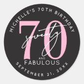 Sticker Rond Fête des 70 ans (Devant)