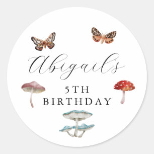 Sticker Rond Fête des champignons Anniversaire Favoriser