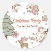 Sticker Rond Fête des cookies de Noël (Devant)