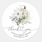 Sticker Rond Fête des mariées automne Citrouille de verdure Fav (Devant)